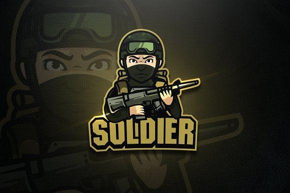 Soldier Logo - Soldier - Mascot & Esport Logo ~ Logo Templates ~ Creative Market