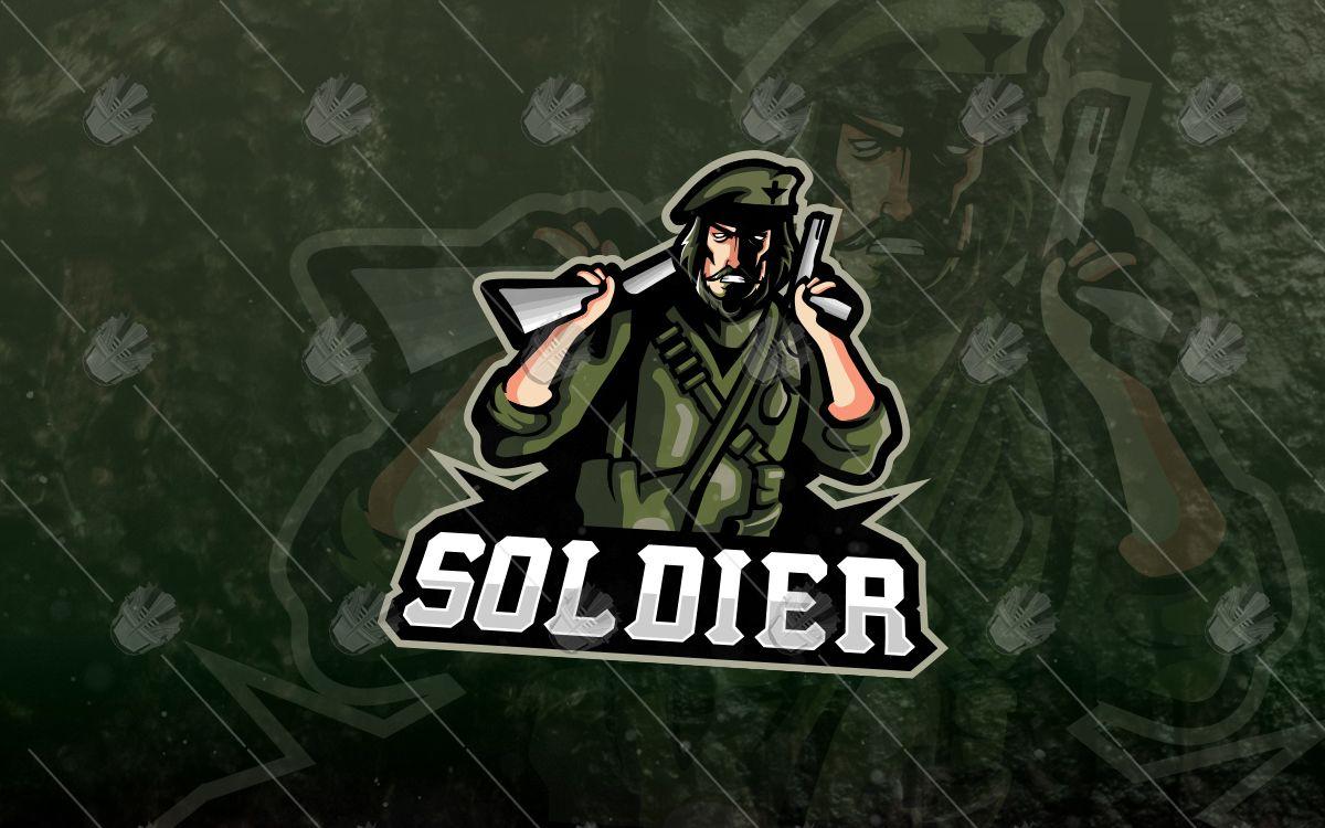 Soldier Logo - Army Soldier eSports Logo Soldier Mascot Logo - Lobotz