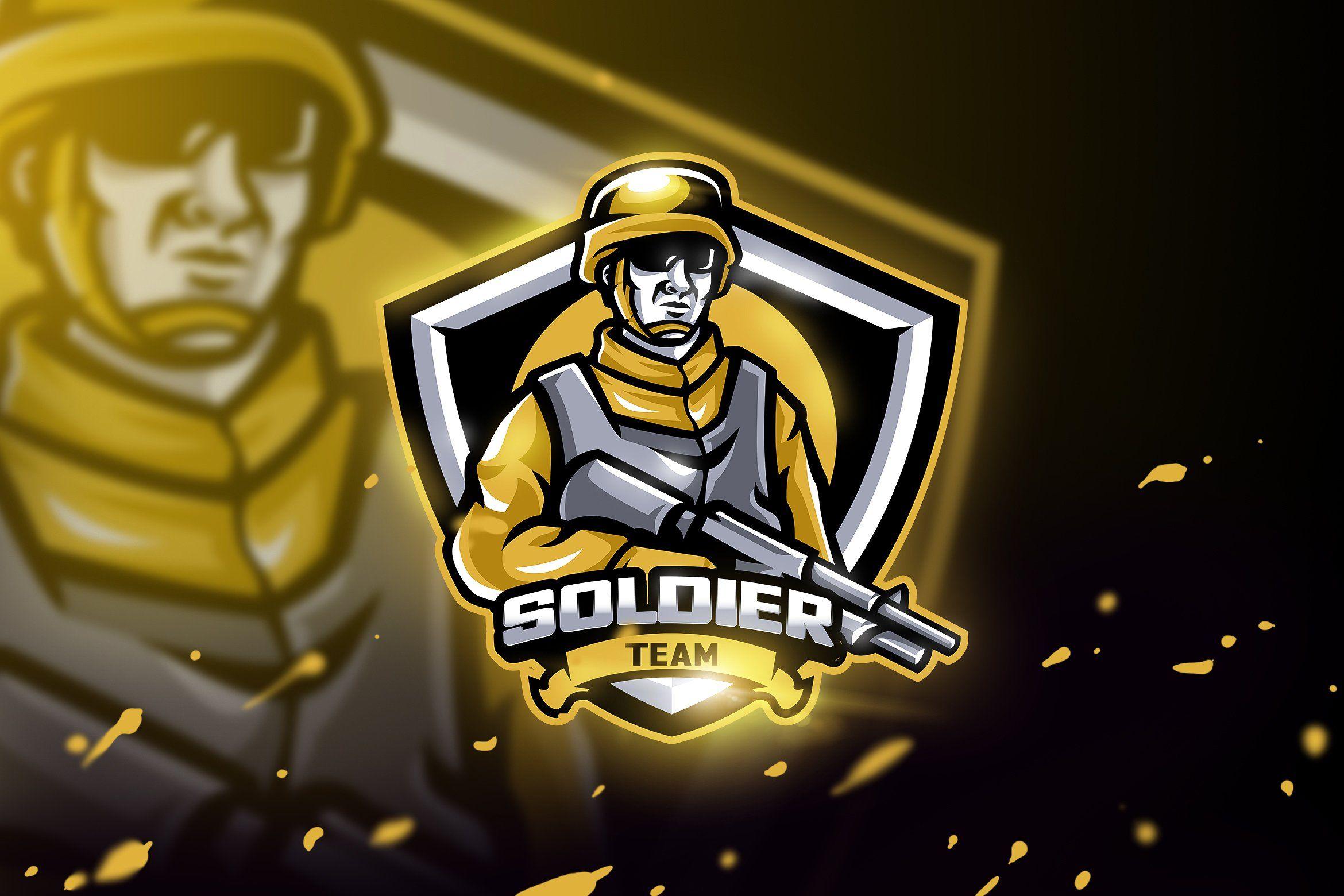 Soldier Logo - Soldier Team & Esport Logo Logo Templates Creative Market