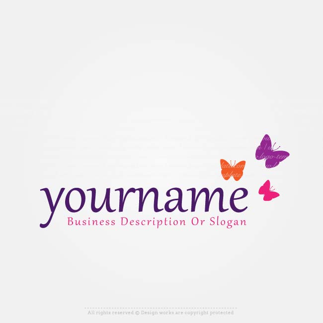 Butterflies Logo - Create a Logo - Simple Butterflies logo template