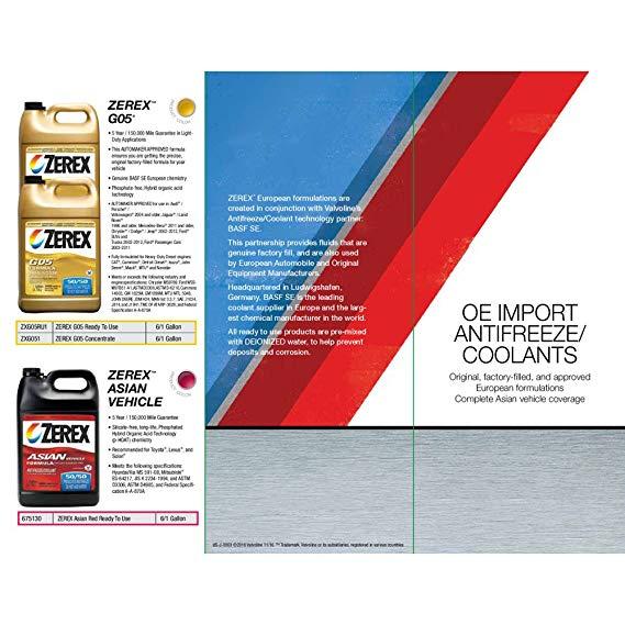 Zerex Logo - Amazon.com: Valvoline Zerex G-05 Antifreeze/Coolant, Concentrated ...