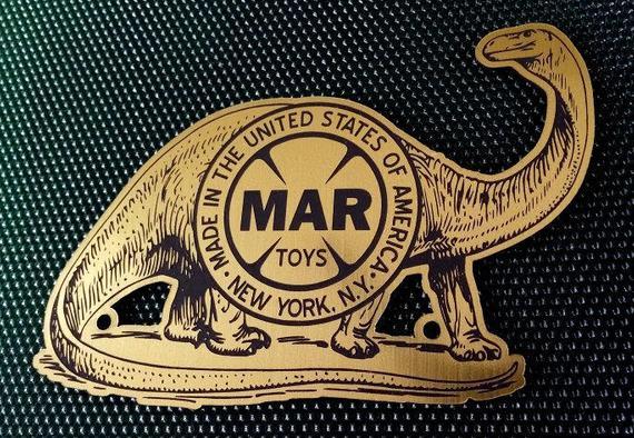 Playset Logo - Custom MARX PREHISTORIC DINOSAUR Playset Logo Display Placard Brontosaurus