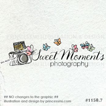 Butterflies Logo - 1150-7 camera logo, camera and butterflies logo, photography logo ...