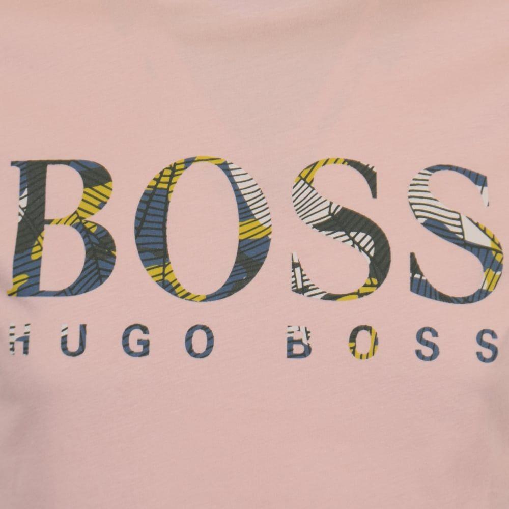 Pink Logo - BOSS Boss Casual Pink Logo T Shirt From Brother2Brother UK