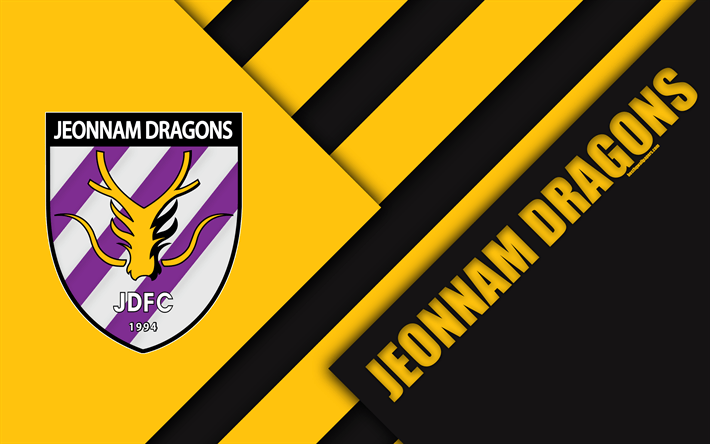 Jeonnam Logo - Download wallpapers Jeonnam Dragons FC, 4k, logo, South Korean ...