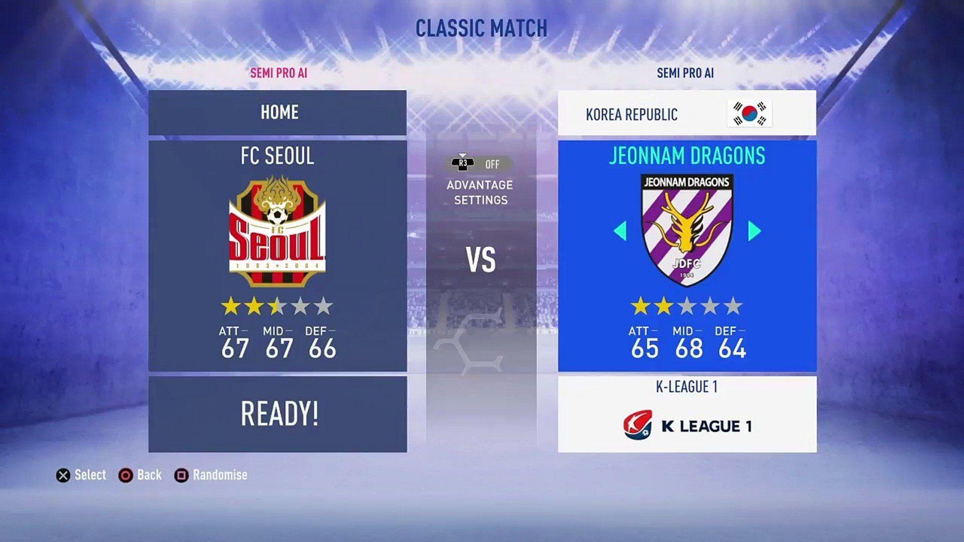 Jeonnam Logo - Korean K-League - Jeonnam Dragons @ FC Seoul - FIFA 19 Simulation ...