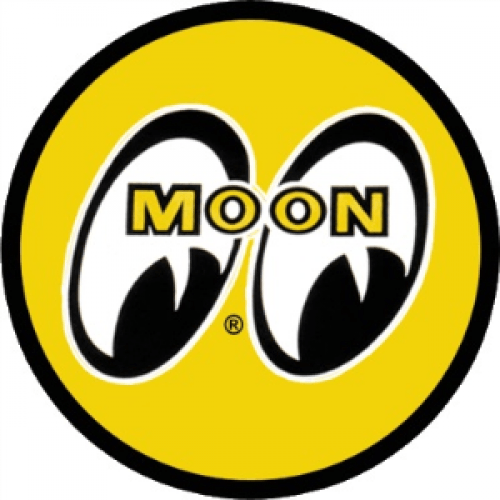 Mooneyes Logo - Moon Mooneyes 75mm Original Yellow Eyes Logo Decal Sticker