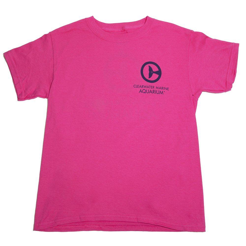 Pink Logo - Clearwater Marine Aquarium Youth Pink Logo Tee