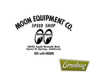 Mooneyes Logo - Mooneyes Moon Equipped Black Speed Shop Script Die Cut Sticker ...