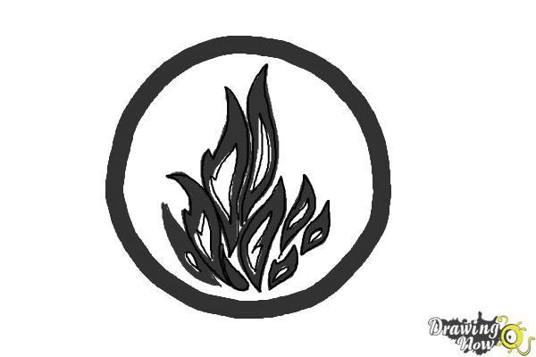 Divergent Logo - How to Draw Dauntless, The Brave Logo from Divergent - DrawingNow