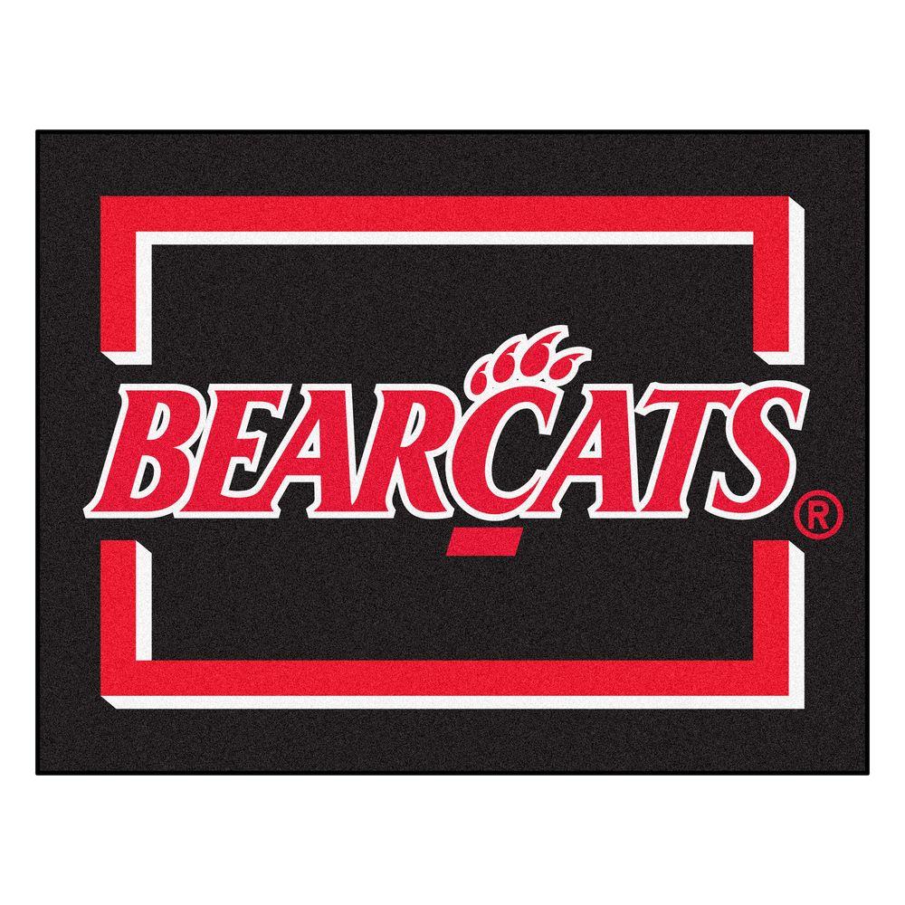 Cincinnati Logo - FANMATS NCAA University of Cincinnati Bearcats Logo Black 3 ft. x 4