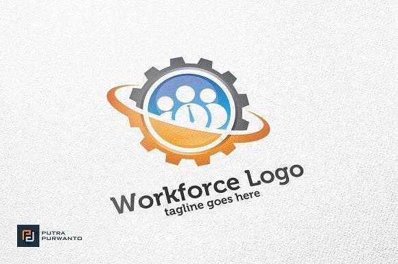 Workforce Logo - Workforce / Gear - Logo Template ~ Logo Templates ~ Creative Market
