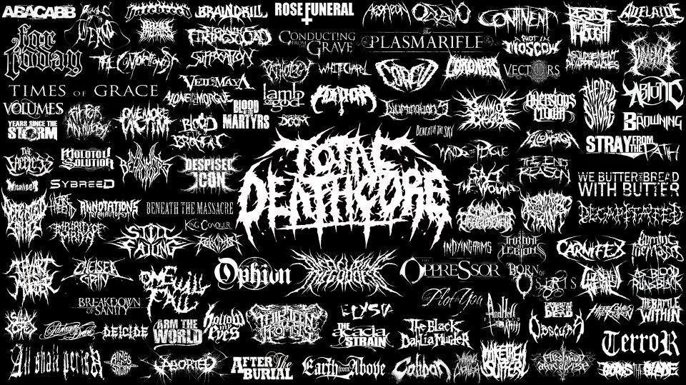 Deathcore Logo - A compilation of DeathCore band logos. | DeathCore, etc. | Band ...