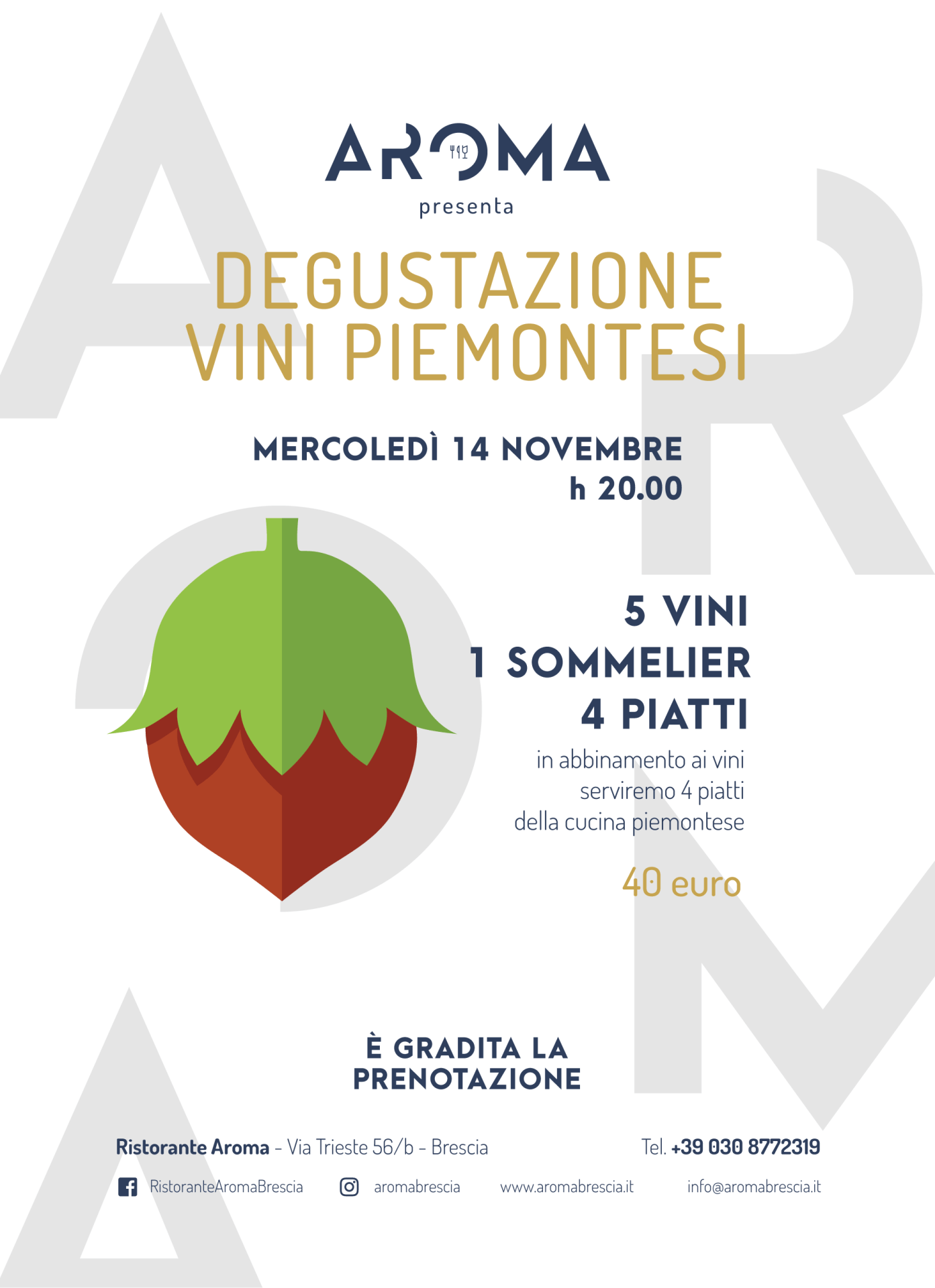 Piedmontese Logo - Wine and food Piedmontese tasting - Aroma Restaurant in Brescia ...