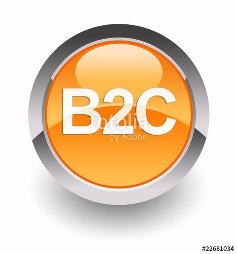 B2C Logo - B2C - Business to Consumer'' glossy icon