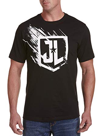 DXL Logo - True Nation by DXL Big and Tall Justice League Logo Graphic Tee ...