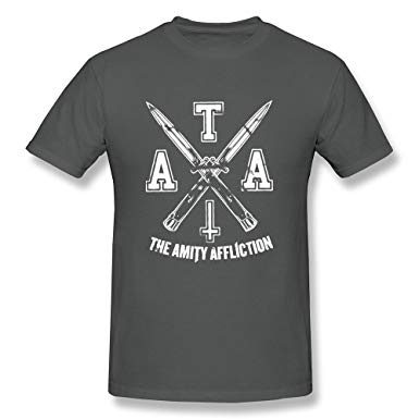 Affliction Logo - Sixtion SHFL Men's The Amity Affliction Logo O Neck T Shirts Black