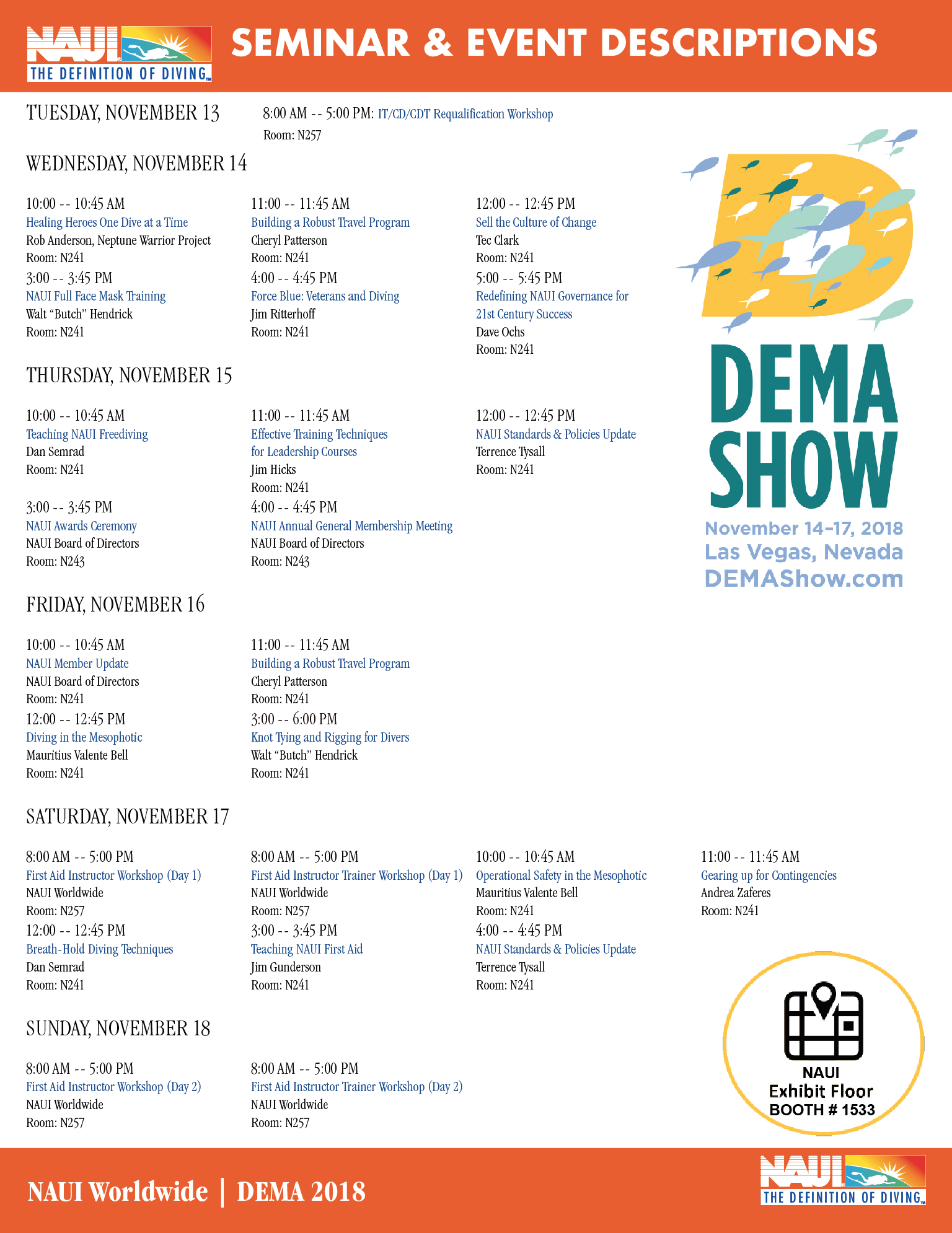 Sched Logo - NAUI Releases Schedule of Events for DEMA Show 2018 | NAUI Worldwide ...