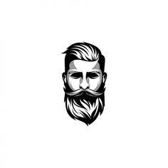 Beard Logo - Beard Logo. beard art. Beard logo, Beard art