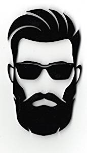 Beard Logo - The Logo Man Beard Man Black 3D Emblem Decal Car Bike Sticker Logo