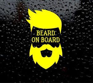 Beard Logo - BEARD ON BOARD DECAL LOGO FOR CAR/VAN/LAPTOP VINYL STICKER FUNNY ...