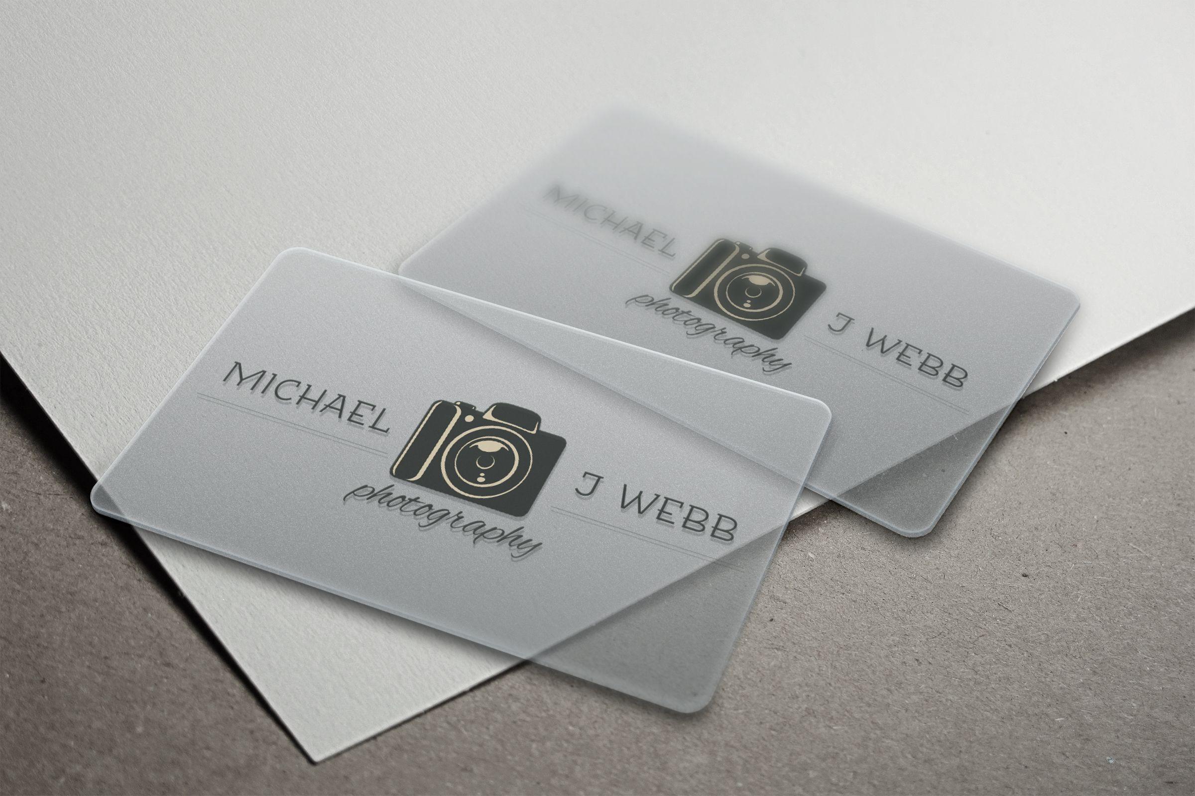 Translucent Logo - Michael J Webb (Logo idea 2 on translucent business card). Alina