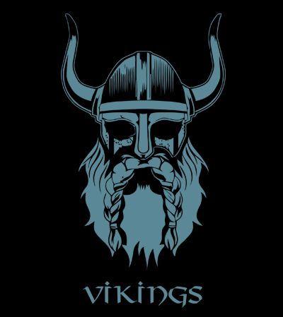 Viking Logo - Tee shirt Vikings Tête de Vikings LOGO | Vikings | Vikings, Viking ...