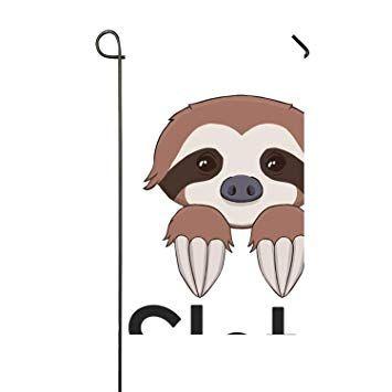 Sloth Logo - Amazon.com : WilBstrn Classic Sloth Logo Garden Flag Double-Sided ...