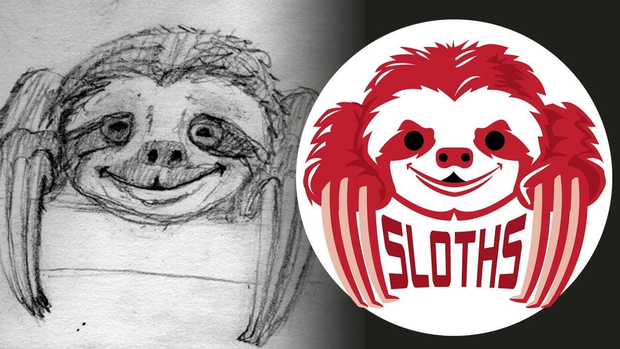 Sloth Logo - Speed Draw, Ink & Color in Adobe Illustrator, Sloth Logo Design ...
