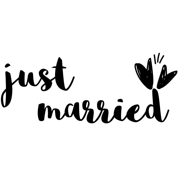 Married Logo - Just Married Craft Stamp - Simply Stamps