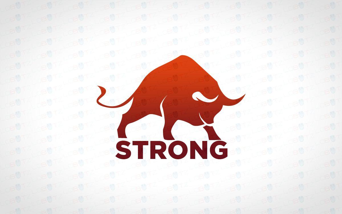 Strong Logo - Bull Logo For Sale | Powerful & Strong Logos To Buy Online - Lobotz