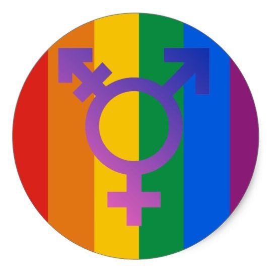 Transgender Logo - Transgender Symbol Classic Round Sticker | Zazzle.co.uk