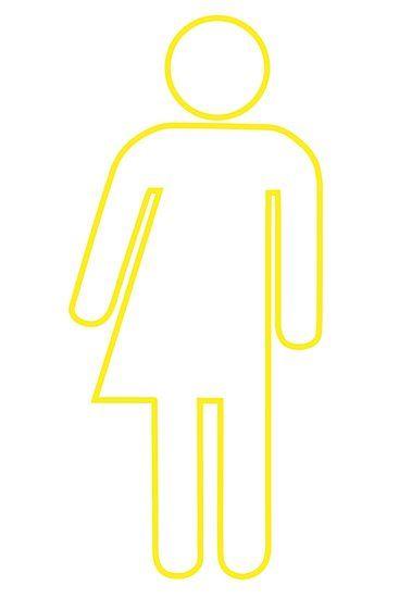 Transgender Logo - Yellow transgender logo outline design