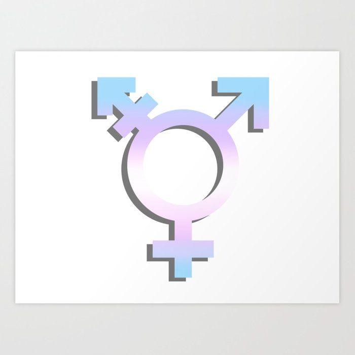 Transgender Logo - Transgender Symbol Art Print by kawaii | Society6
