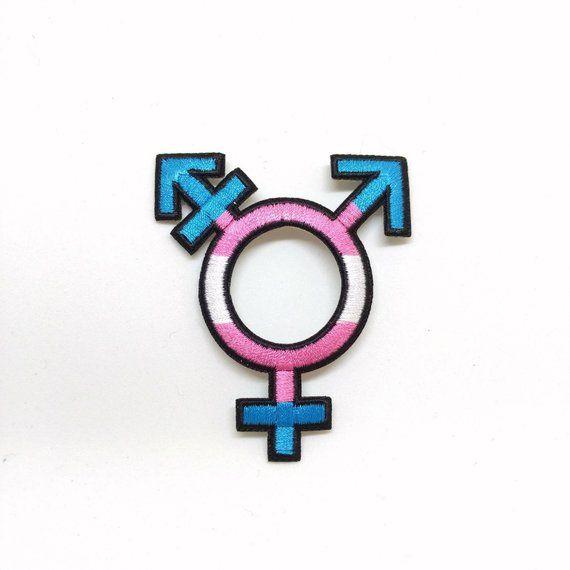 Transgender Logo - Transgender Patch Trans Symbol Iron on Patch LGBTQA Trans Man | Etsy