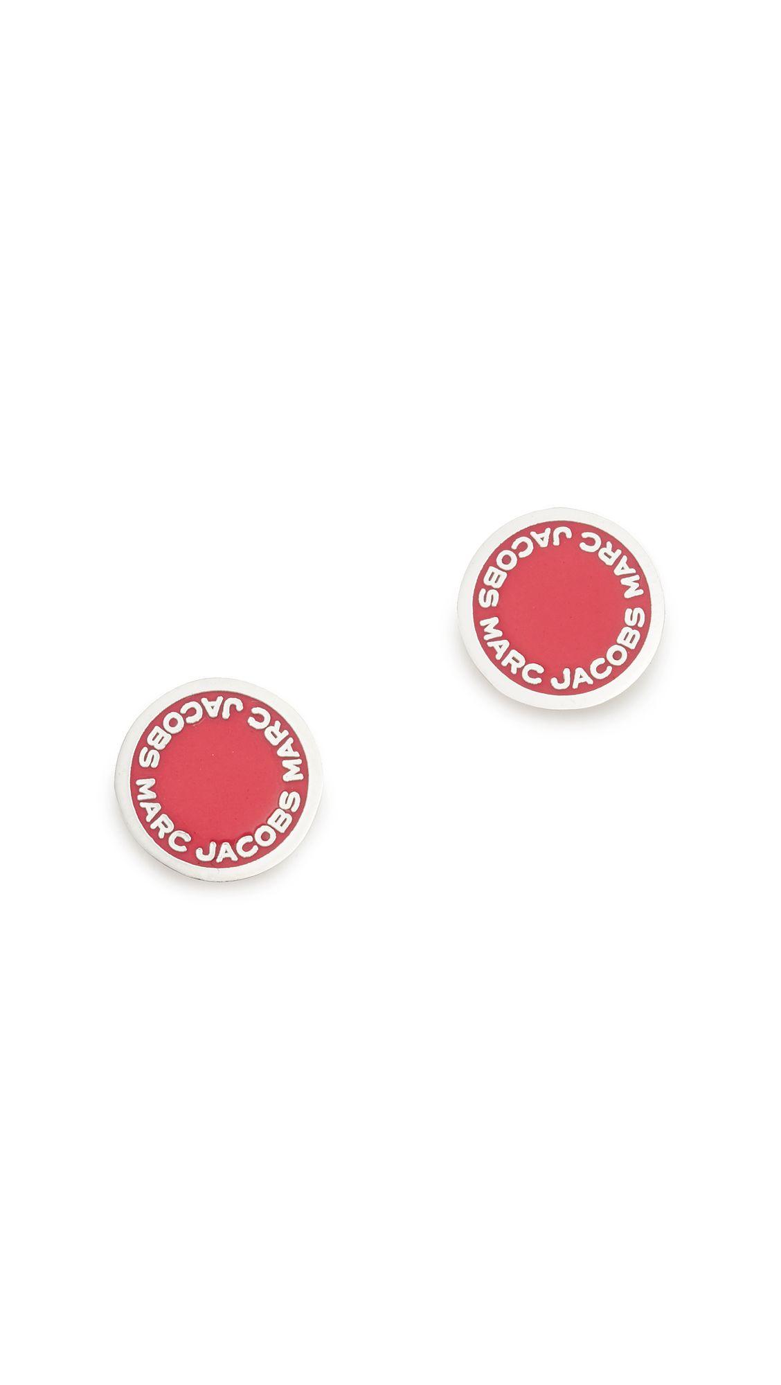 Shopbop Logo - Marc Jacobs Enamel Logo Disc Stud Earrings | SHOPBOP