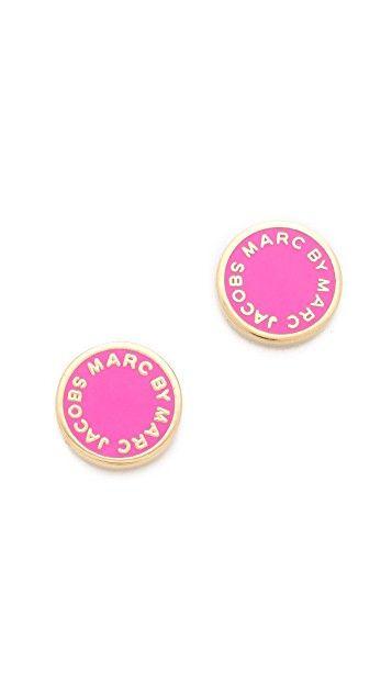 Shopbop Logo - Marc by Marc Jacobs Enamel Logo Disc Stud Earrings