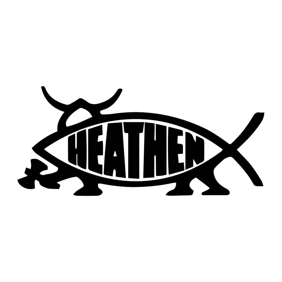 Heathen Logo - Heathen Fish Vinyl Decal