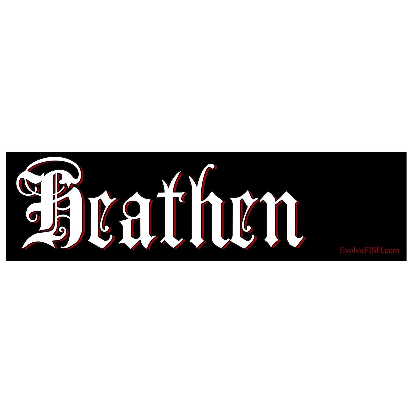 Heathen Logo - Heathen Bumper Sticker 11 x 3