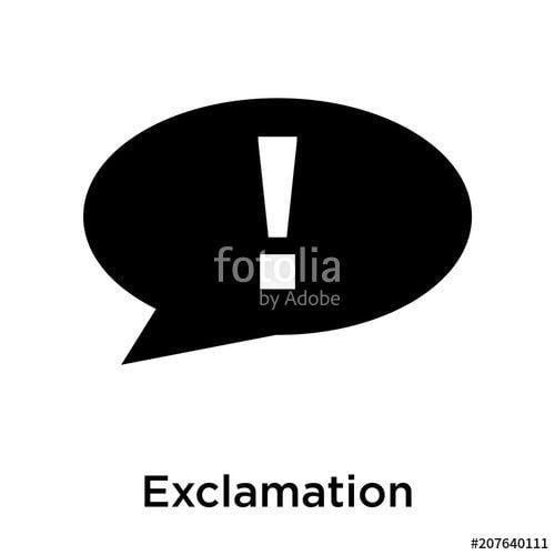 Exclamation Logo - Exclamation icon vector sign and symbol isolated on white background ...