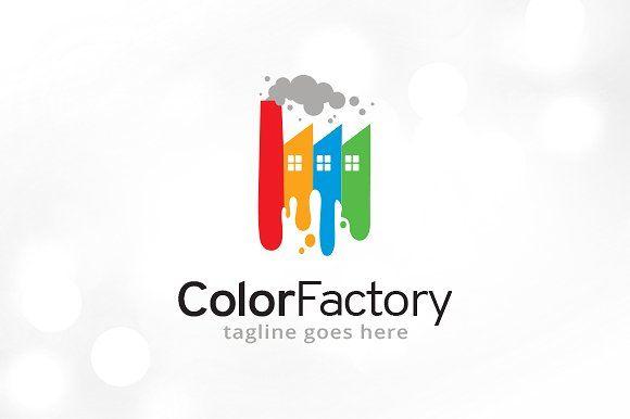 Factory Logo - Color Factory Logo Template ~ Logo Templates ~ Creative Market