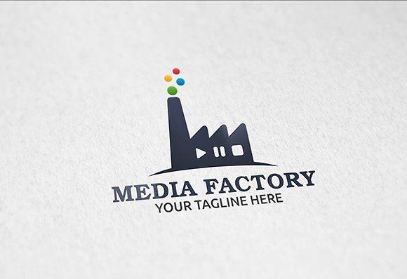 Factory Logo - Media Factory Template Logo Templates Creative Market
