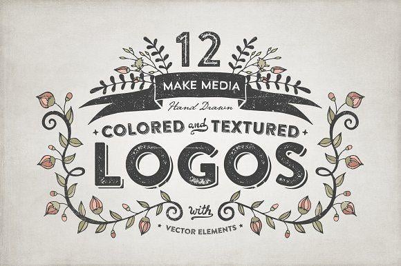 Textured Logo - The Hand Drawn Logo Trio ~ Illustrations ~ Creative Market