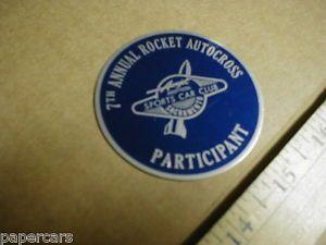 Rocketdyne Logo - Aerojet Rocketdyne vtg original 1960s Sports car club old badge