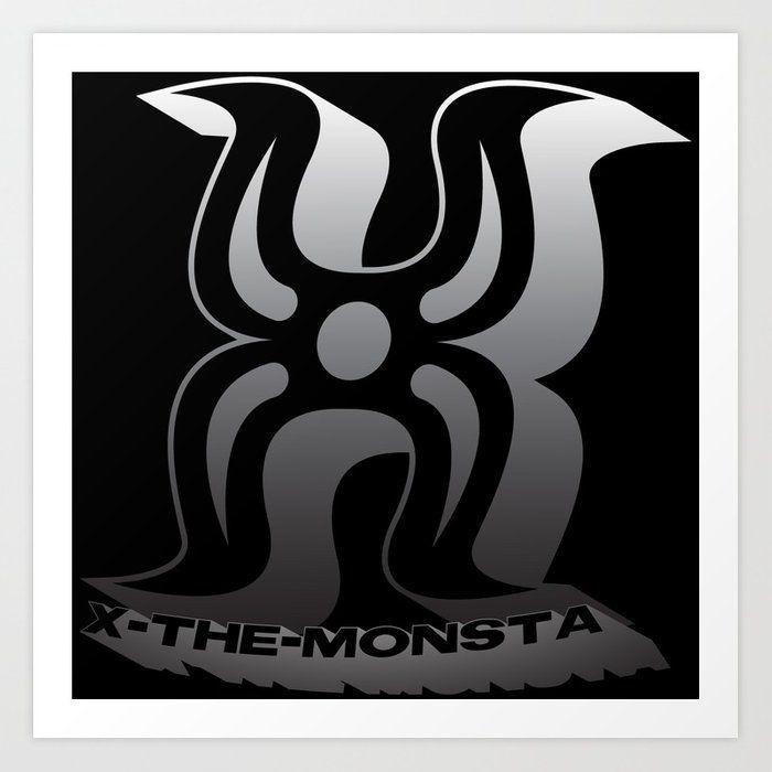 Monsta Logo - X-The-Monsta Logo Art Print by xavierhall | Society6