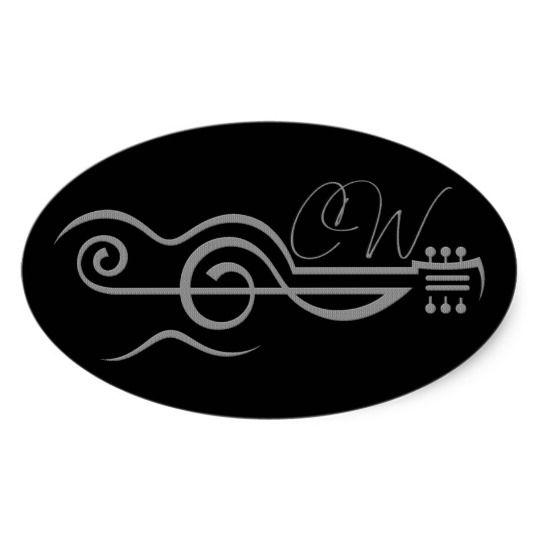 Zazzle Logo - Chris Woodward Treble Guitar Logo Sticker | Zazzle.co.uk