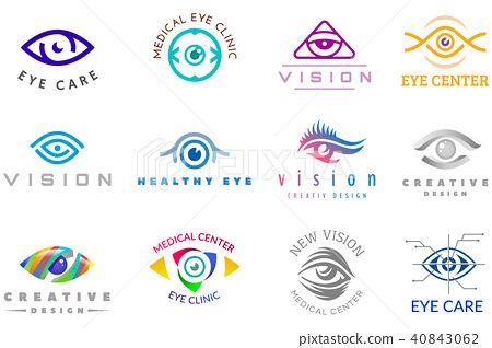 Eye Logo - Eye logo vector eyeball icon eyes look vision and eyelashes logotype