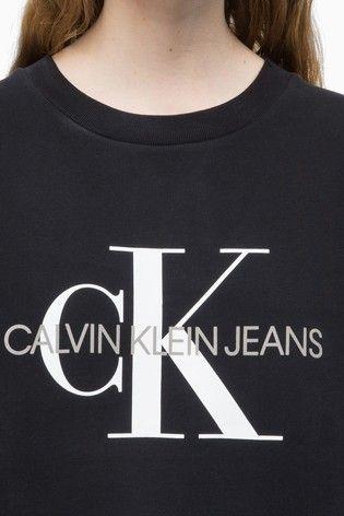 Calvin Logo - Buy Calvin Klein Jeans Monogram Logo Sweatshirt from the Next UK ...