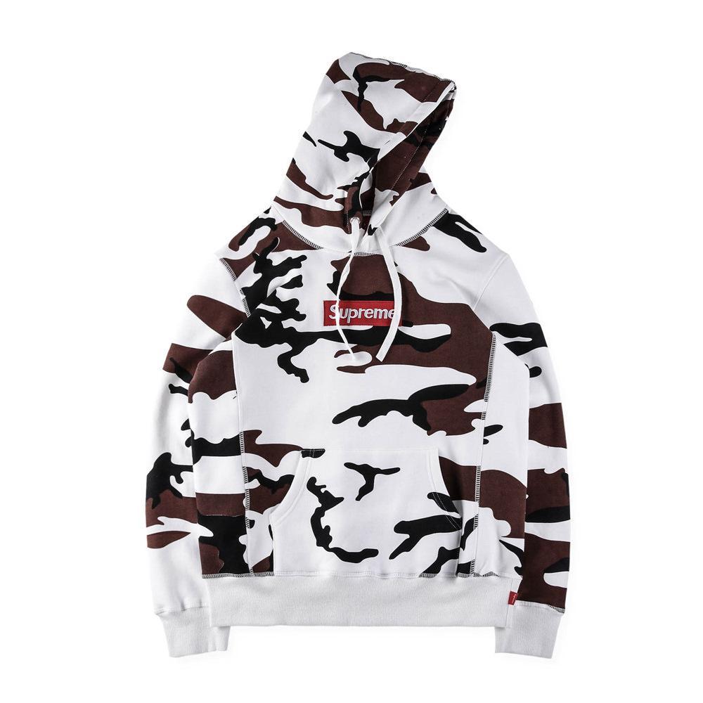 Supreme Camouflage Logo - Supreme camo ss17 hoodie box logo sweater