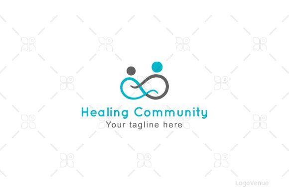 Healing Logo - Healing Community - Human Icon Logo ~ Logo Templates ~ Creative Market